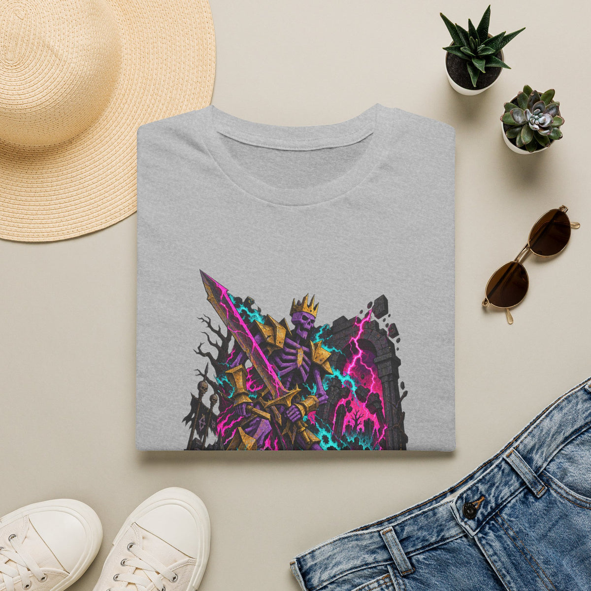 Skeleton Lich King | Final Boss | Gamer Shirt