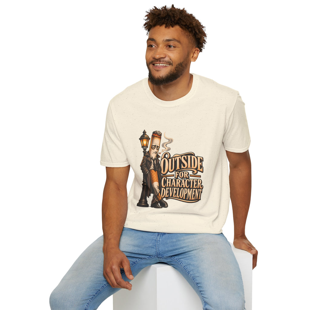 Outside for Character Development | Humorous Vintage Cigarette Graphic