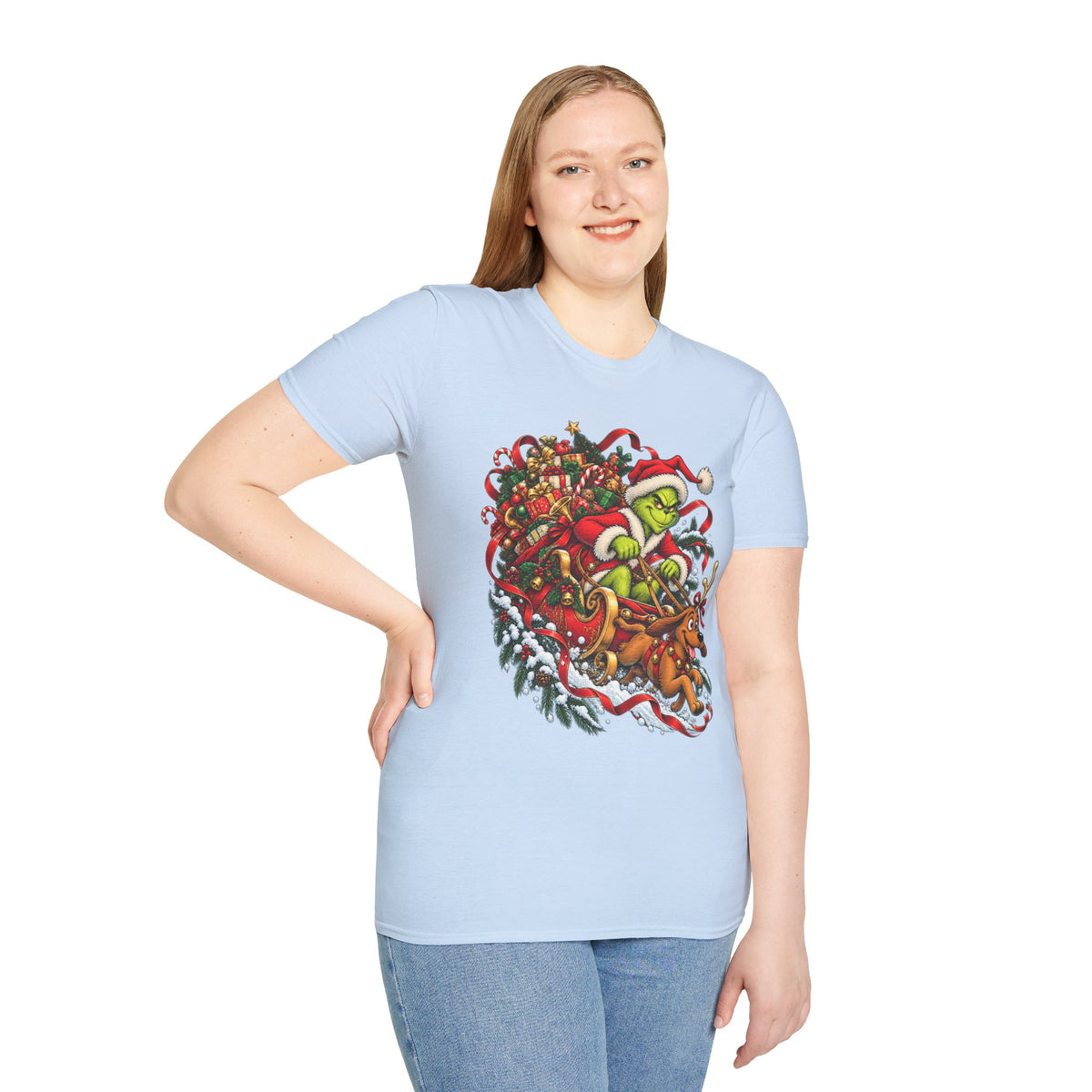 Grinch & Max Sleigh Ride | Funny Christmas T Shirt