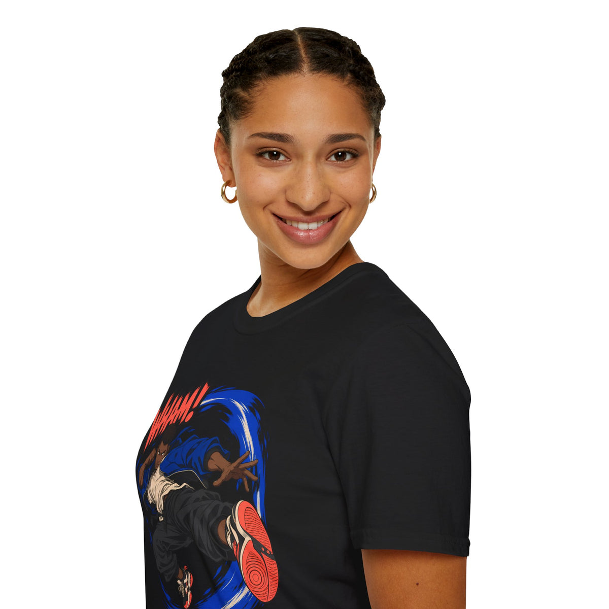 WHAM! | Anime Cartoon Ninja Kick Graphic T Shirt