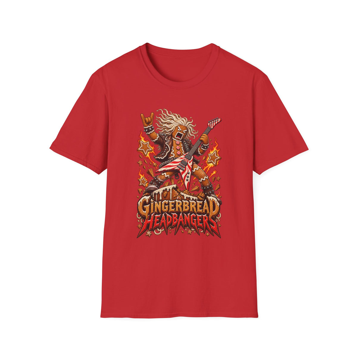 Gingerbread Headbangers | Christmas Funny Rock T-Shirt