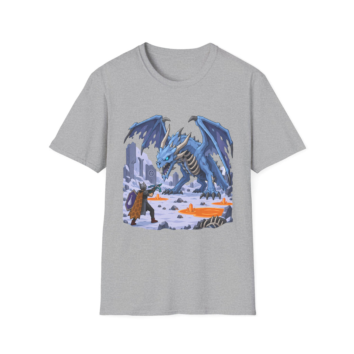 Vorkath Blue Ice Dragon T-Shirt - Fantasy Dragon Graphic Tee