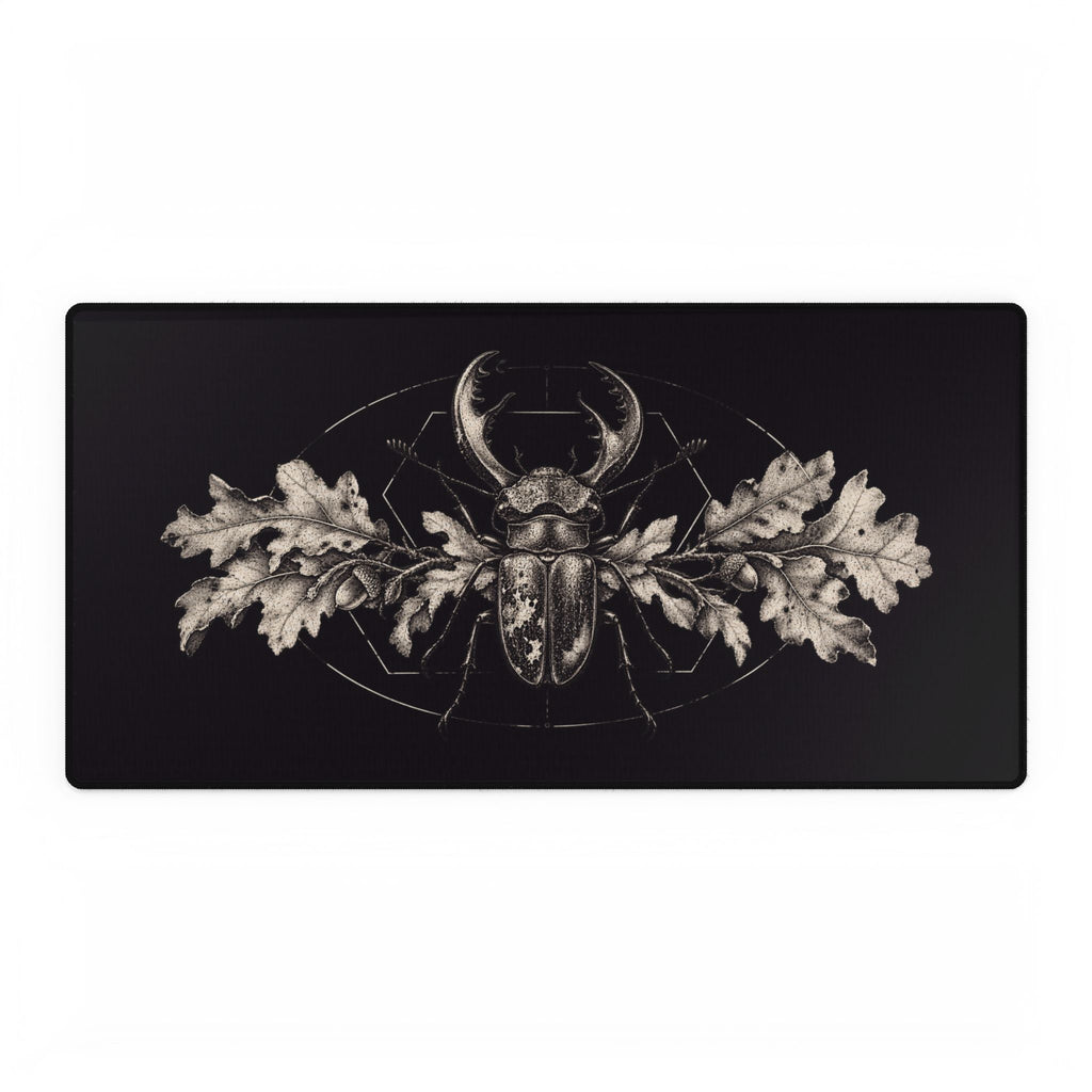 Beetle & Oak Desk Mat | Gothic Botanical Gaming Mouse Pad