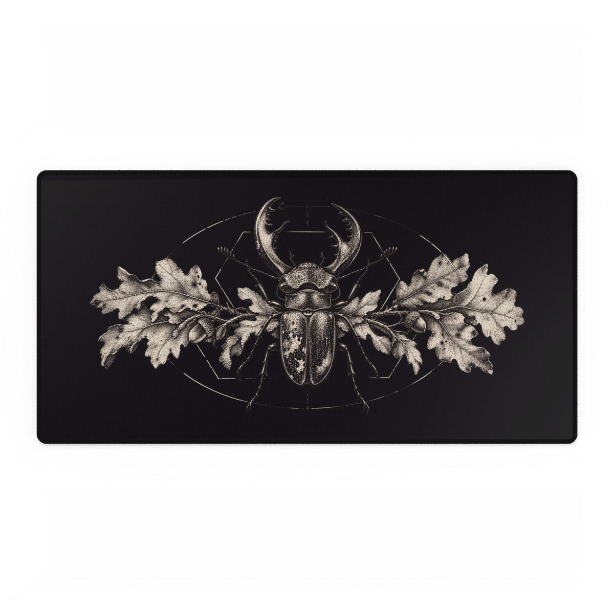 Beetle & Oak Desk Mat | Gothic Botanical Gaming Mouse Pad