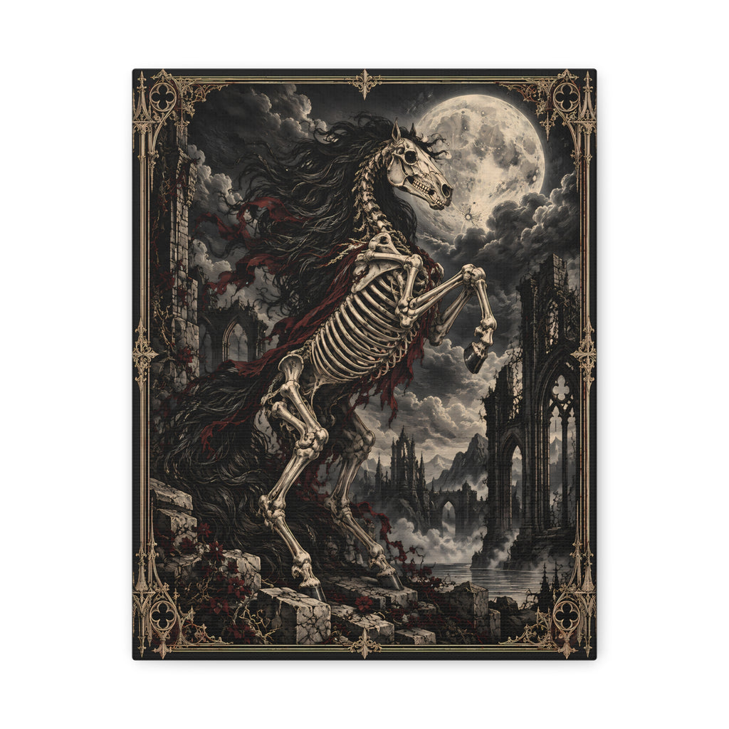 Canvas | Skeletal Horse | Occult Wall Art