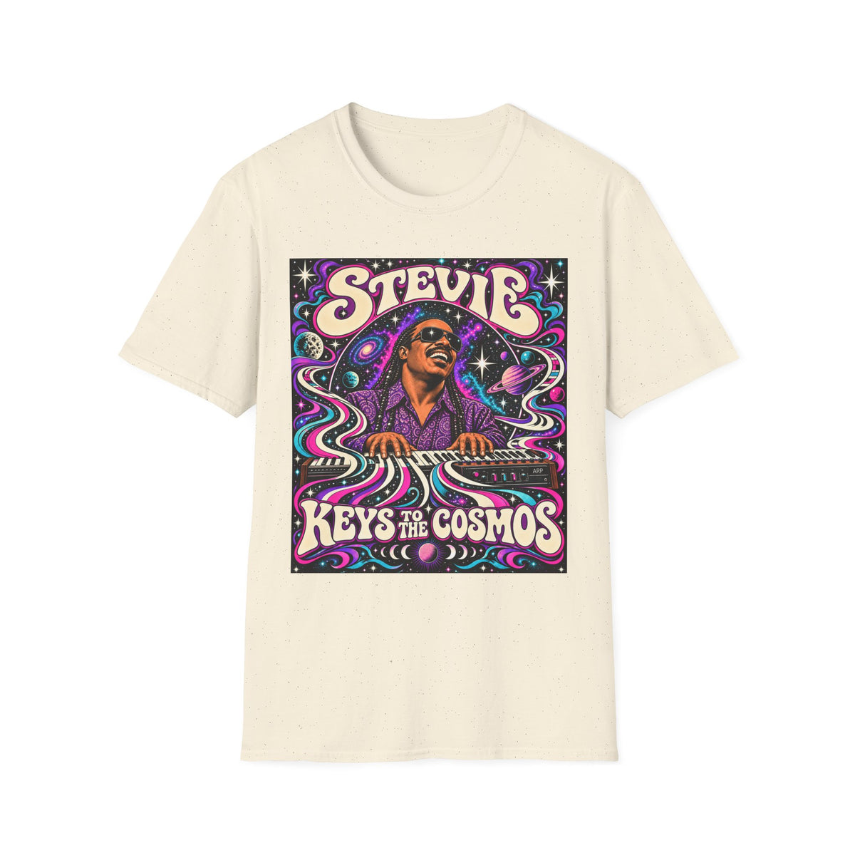 Stevie Keys to the Cosmos T-Shirt — Retro Psychedelic Music Tribute Tee