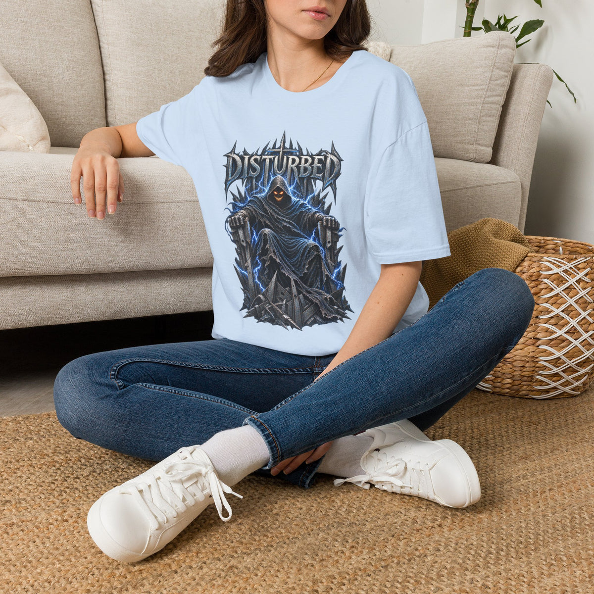 Disturbed | Storm Throne | The Guy | Grim Reaper Band T-Shirt