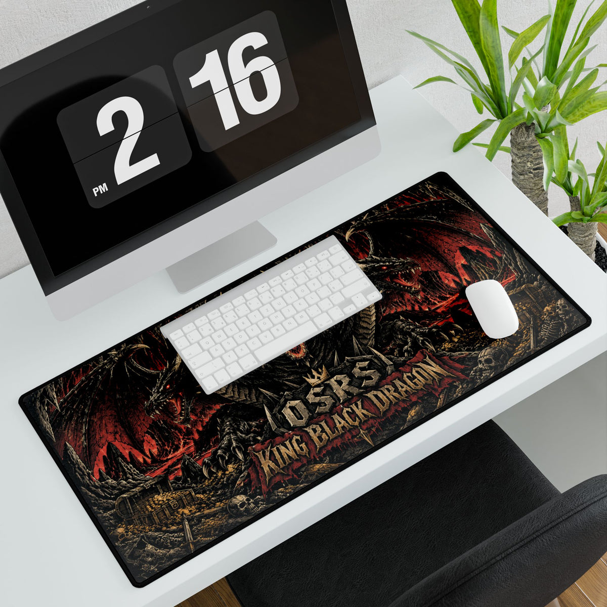 King Black Dragon | OSRS Inspired Dragon Battle XXL Mouse Pad