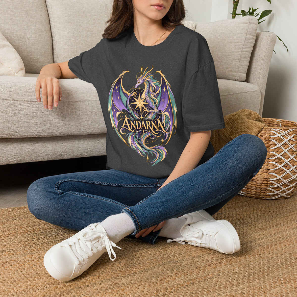 Andarna | Onyx Storm Dragon Graphic T-Shirt | Book Inspired