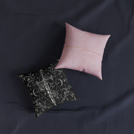 Gothic Dagger Skull Rose Geometric Cushion | Decorative Sofa Pillow