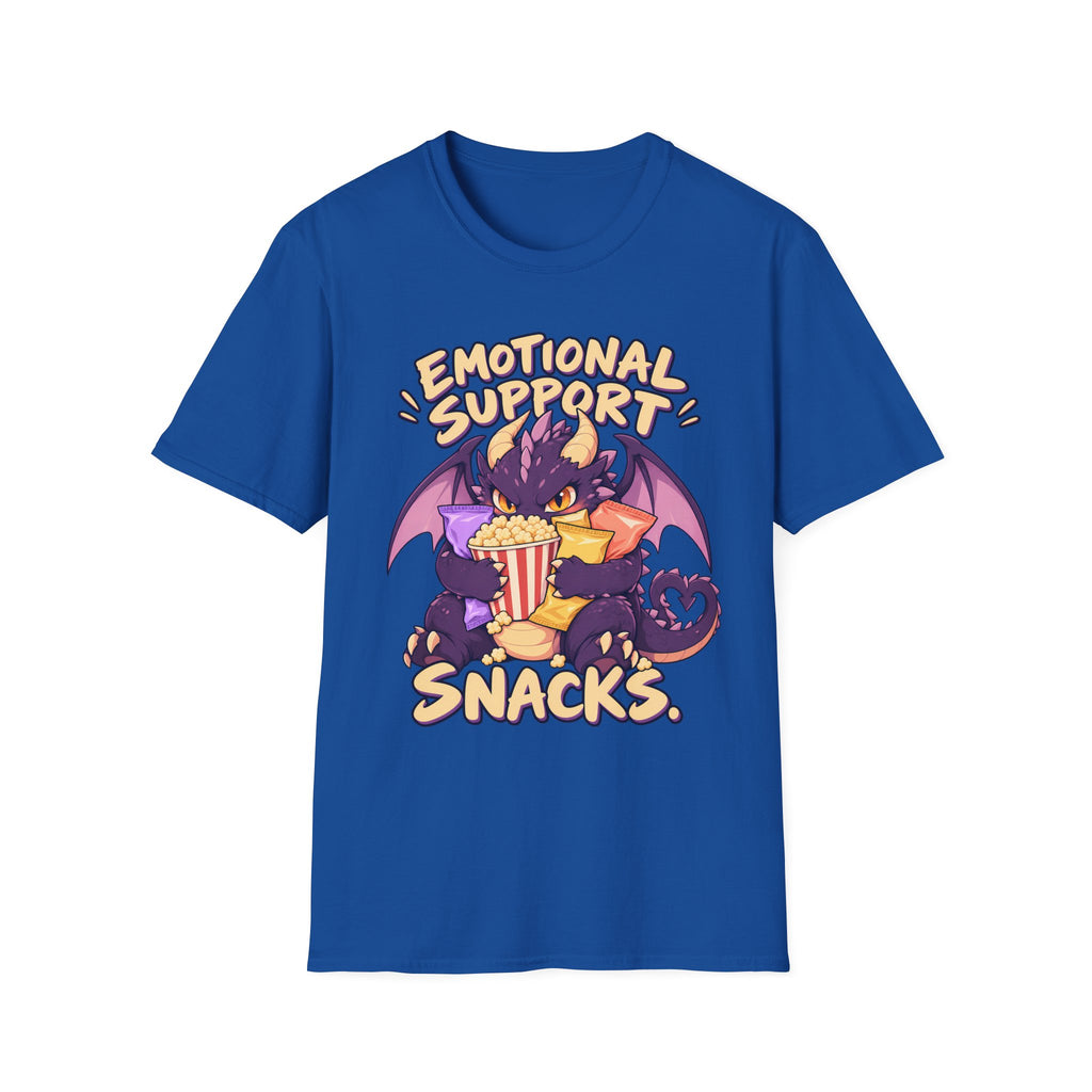Emotional Support Snacks | Cute Dragon Eating Popcorn Anime Shirt