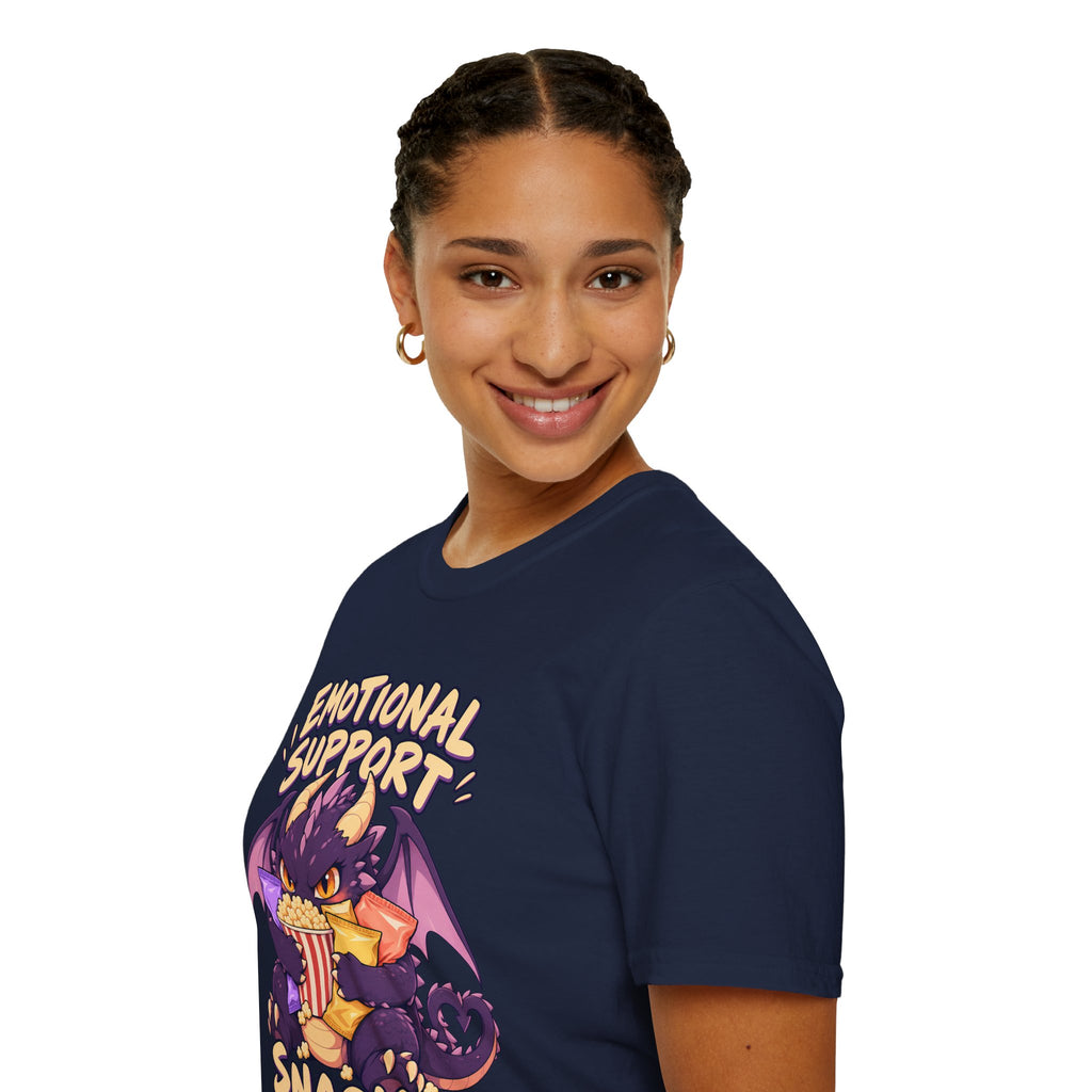 Emotional Support Snacks | Cute Dragon Eating Popcorn Anime Shirt