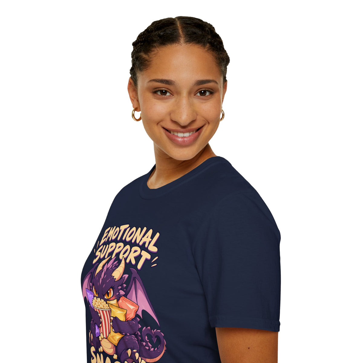 Emotional Support Snacks | Cute Dragon Eating Popcorn Anime Shirt