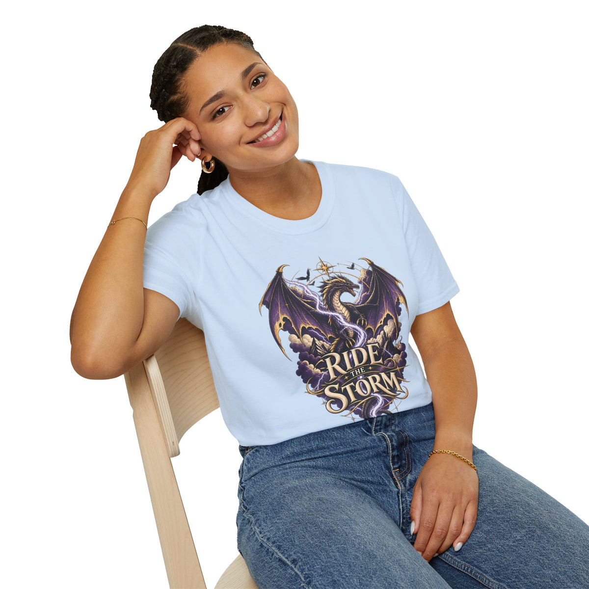 Ride the Storm | Fourth Wing Book Inspired Dragon T Shirt