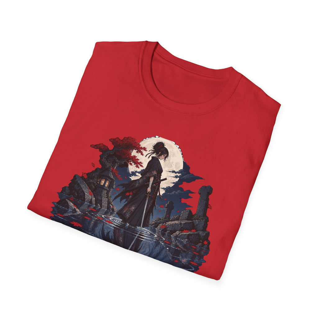 Reflection of a Monster | Moonlit Wolf Spirit T-Shirt | Samurai Silhouette Graphic Tee