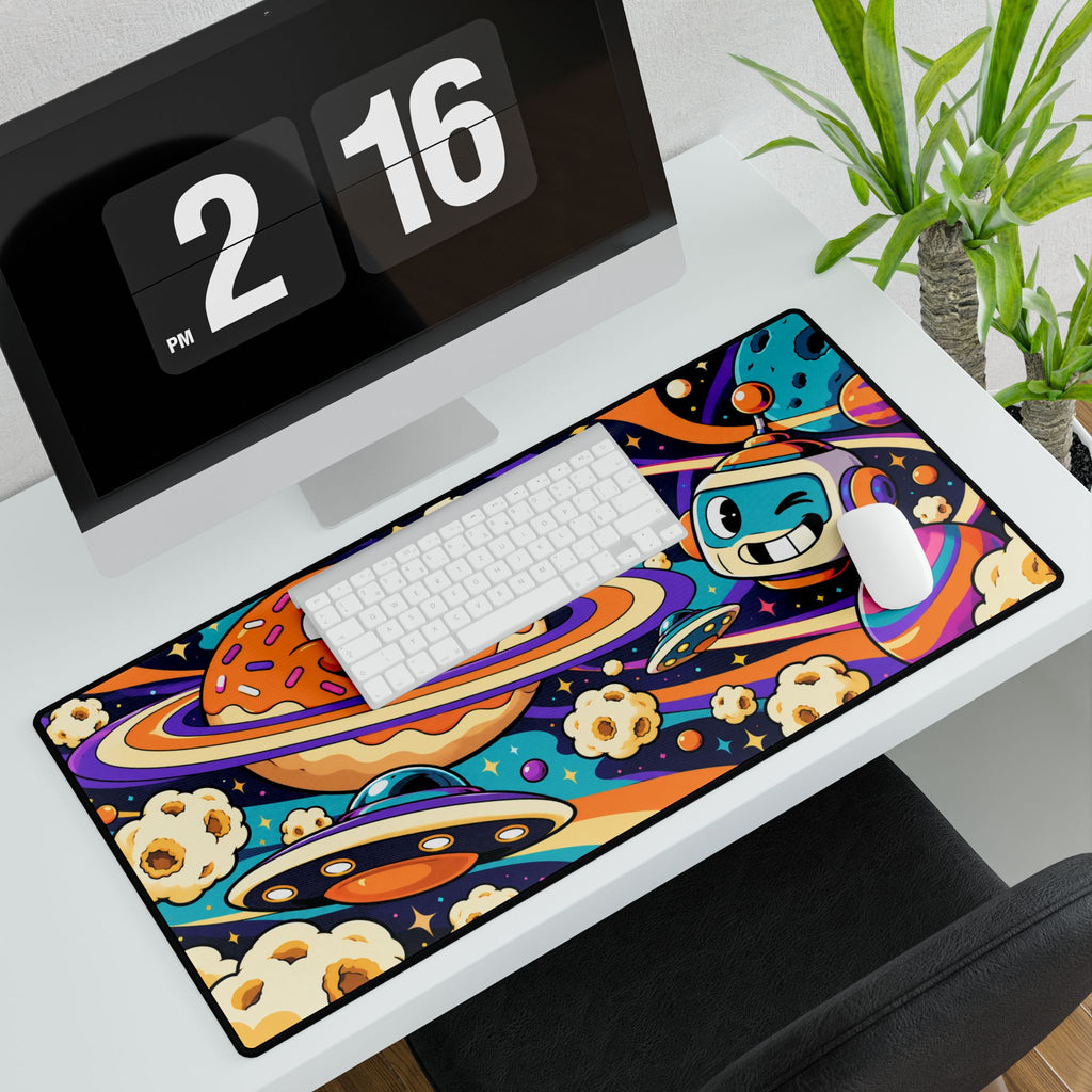 Mouse pad | Cosmic Snack: Space Cartoon Desk Mat