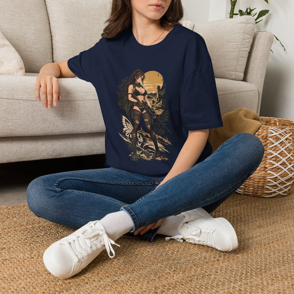 Quiet | Metal Gear | Sexy Sniper Pin up Fantasy Warrior Woman T-Shirt