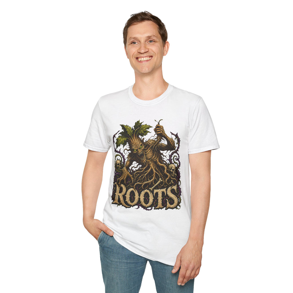 Roots Tree Creature T-Shirt - Mythic Ent Woodland Graphic Tee