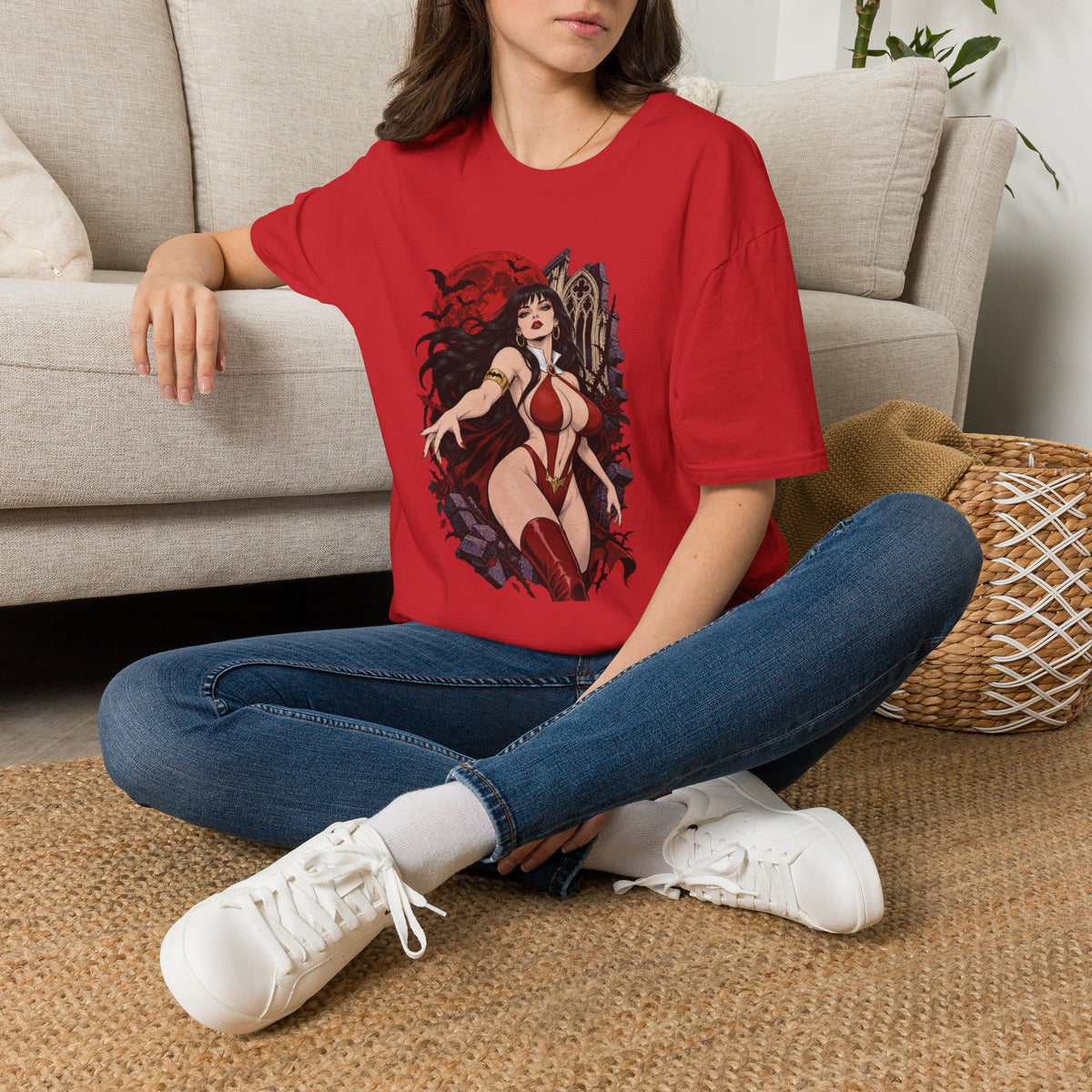 Vampirella | Sexy Vampire Queen | Pin Up Girl | Sexy Halloween Graphic T-Shirt