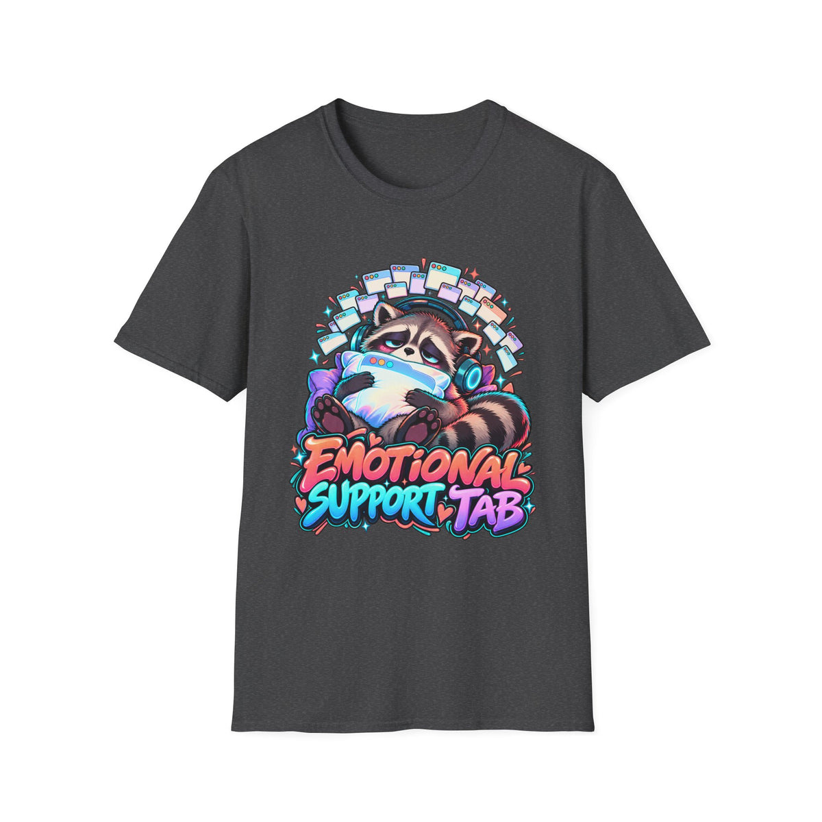 Emotional Support Sloth | Cute Raccoon Hug Graphic Tee