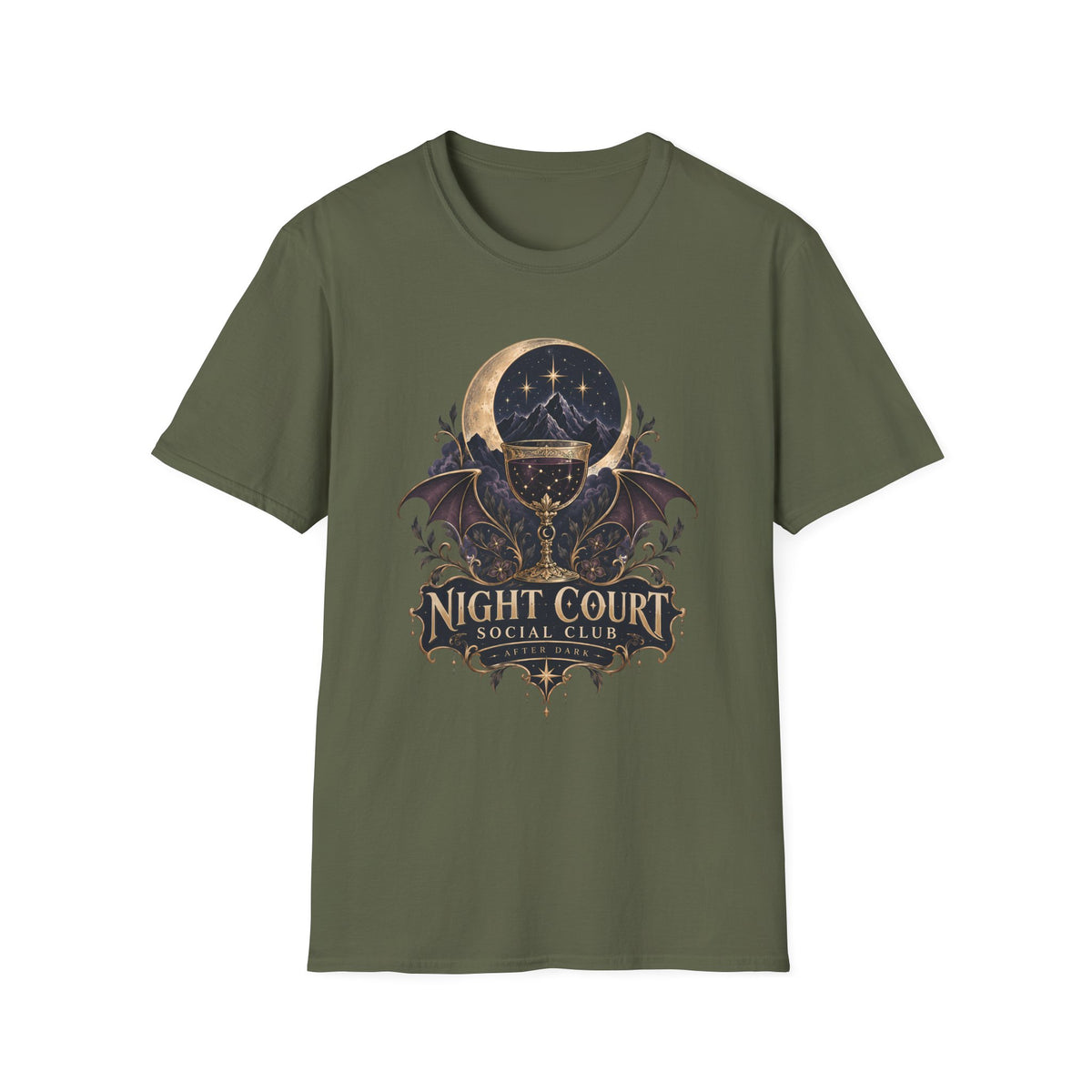 Night Court Social Club | ACOTAR Book Celestial Moon Graphic Shirt
