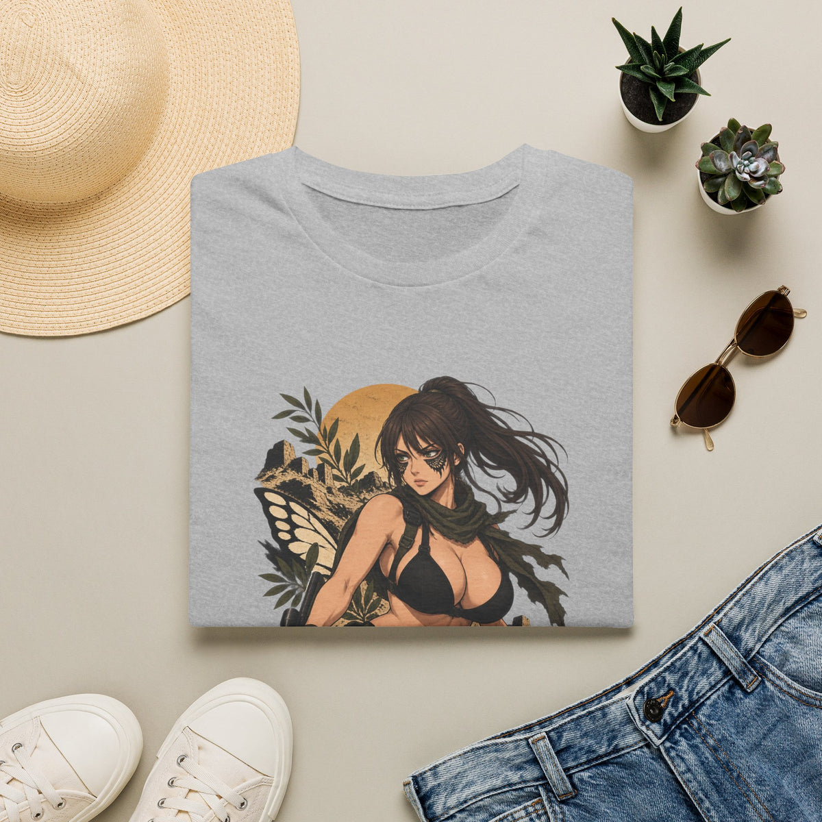 Quiet | Sexy Metal Gear Pin Up Girl | Anime Style Sniper Girl T-Shirt