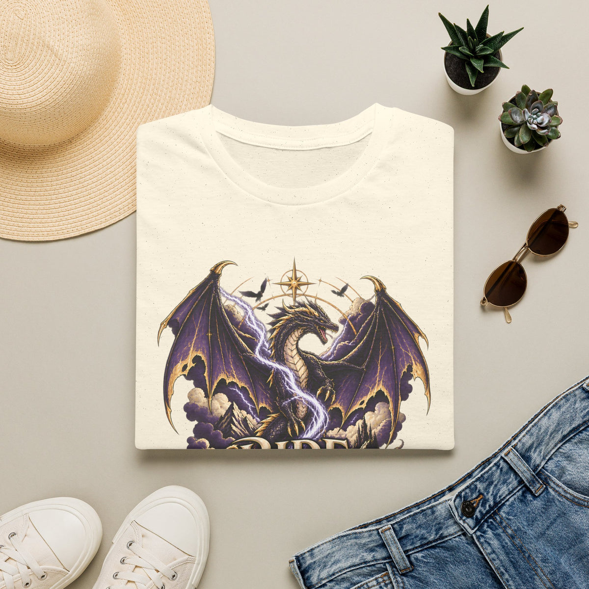 Ride the Storm | Fourth Wing Book Inspired Dragon T Shirt