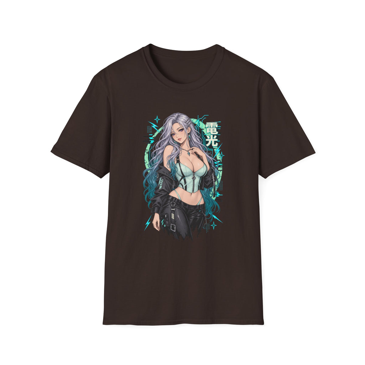 Opal | Sexy Anime Vaporwave Pin Up Girl | Waifu T-Shirt