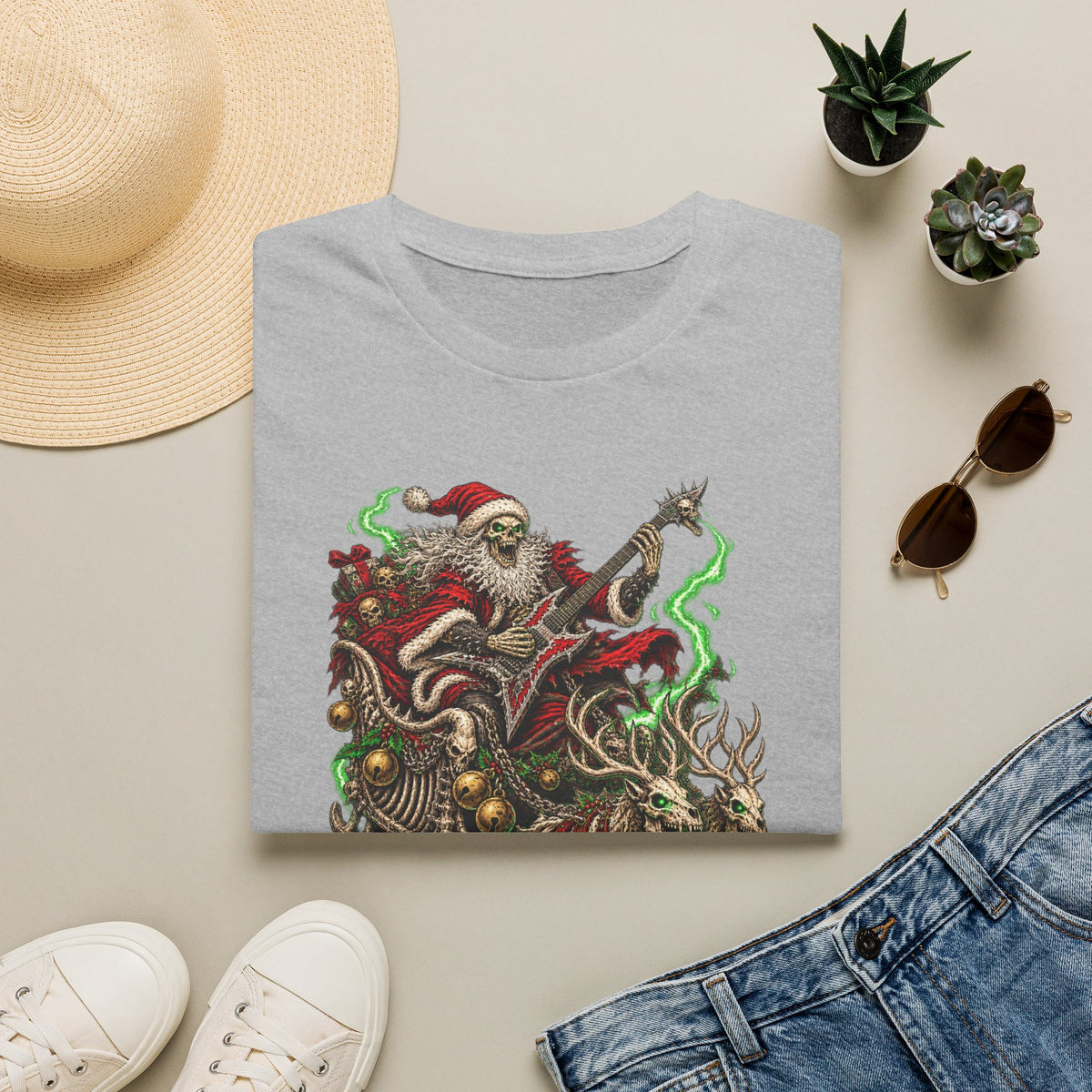 Slay Bells | Santa Clauses Horror Christmas T-Shirt