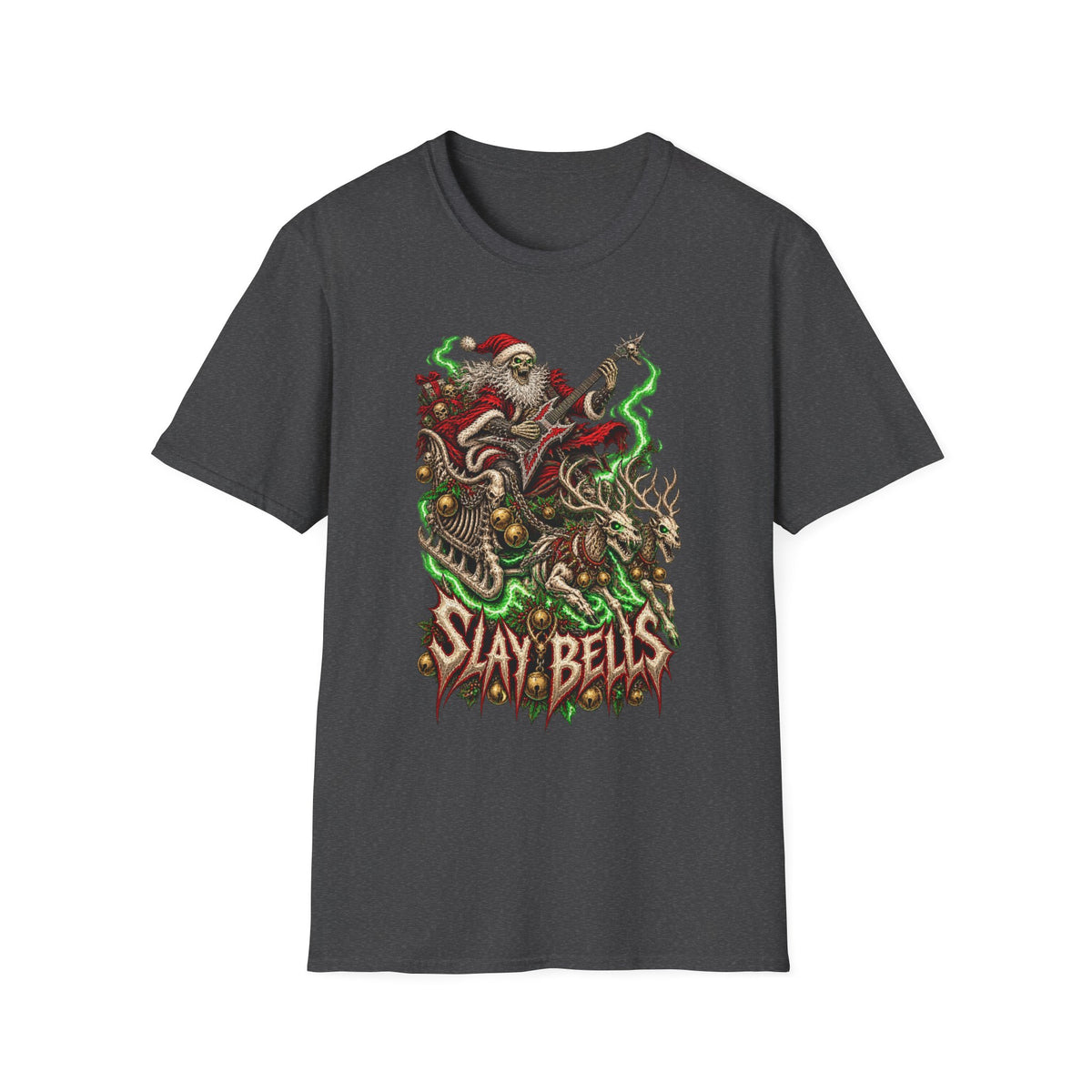 Slay Bells | Santa Clauses Horror Christmas T-Shirt