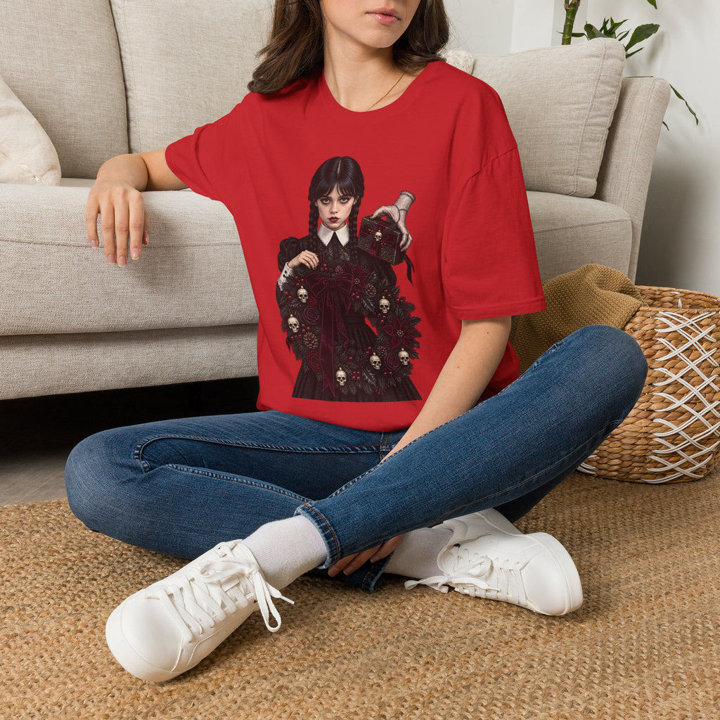 Wednesday Addams | Gothic Chrismtas Portrait T-Shirt