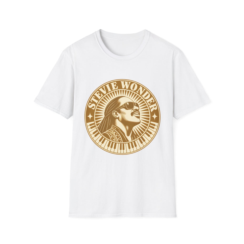 Stevie Wonder Graphic T-Shirt - Vintage Gold Portrait Tee
