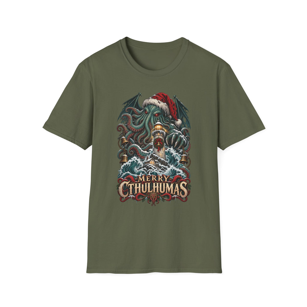 Merry Cthulhumas | Cthulhu Christmas T-Shirt