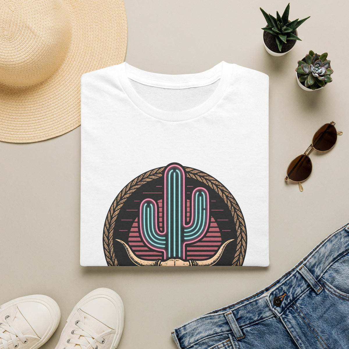 Cool as a Cactus - Summer Cactus / Skull T-Shirt