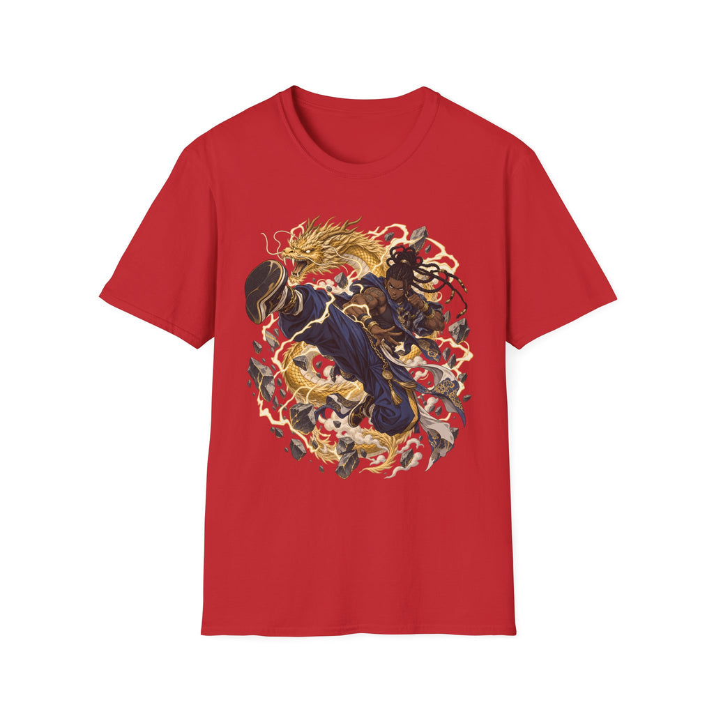 Golden Dragon | Ninja Dragon Kick | Martial Arts Warrior T Shirt