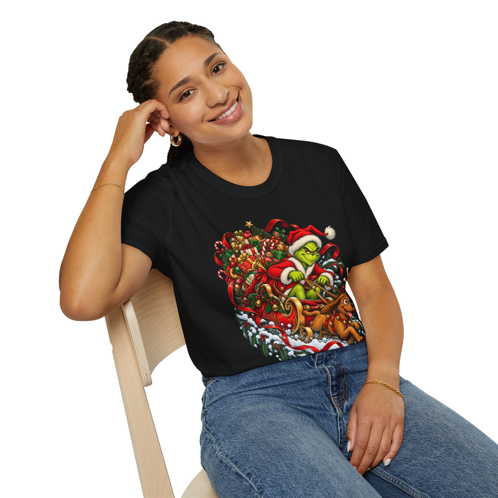 Grinch & Max Sleigh Ride | Funny Christmas T Shirt