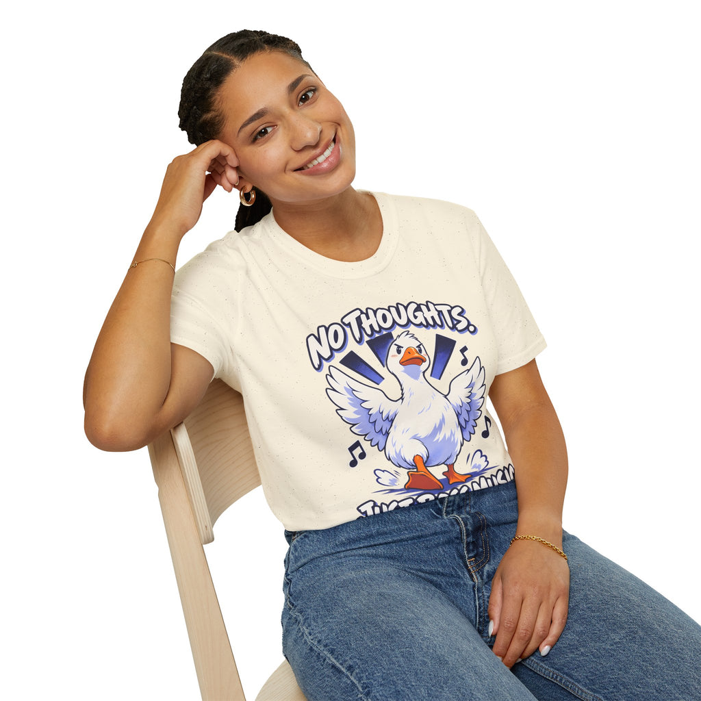 Cute Goose | No Thoughts, Just Boss Music T Shirt