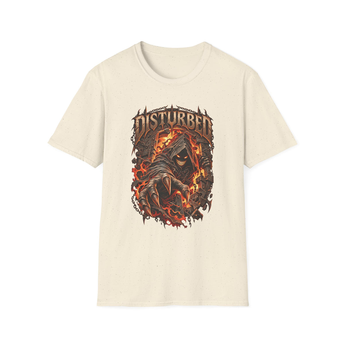 Disturbed | The Guy | Flaming Heavy Metal Band T-Shirt