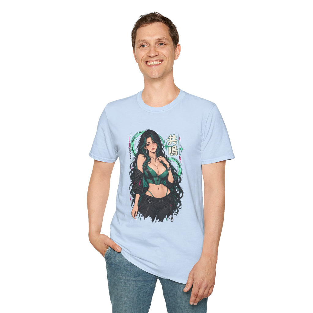 Jade | Sexy Anime Pin Up Girl | Waifu Graphic T‑Shirt