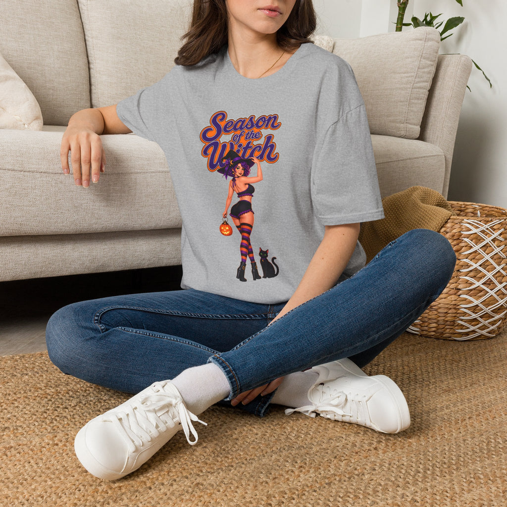 Season of the Witch T-Shirt — Retro Pinup Halloween Witch Graphic Tee