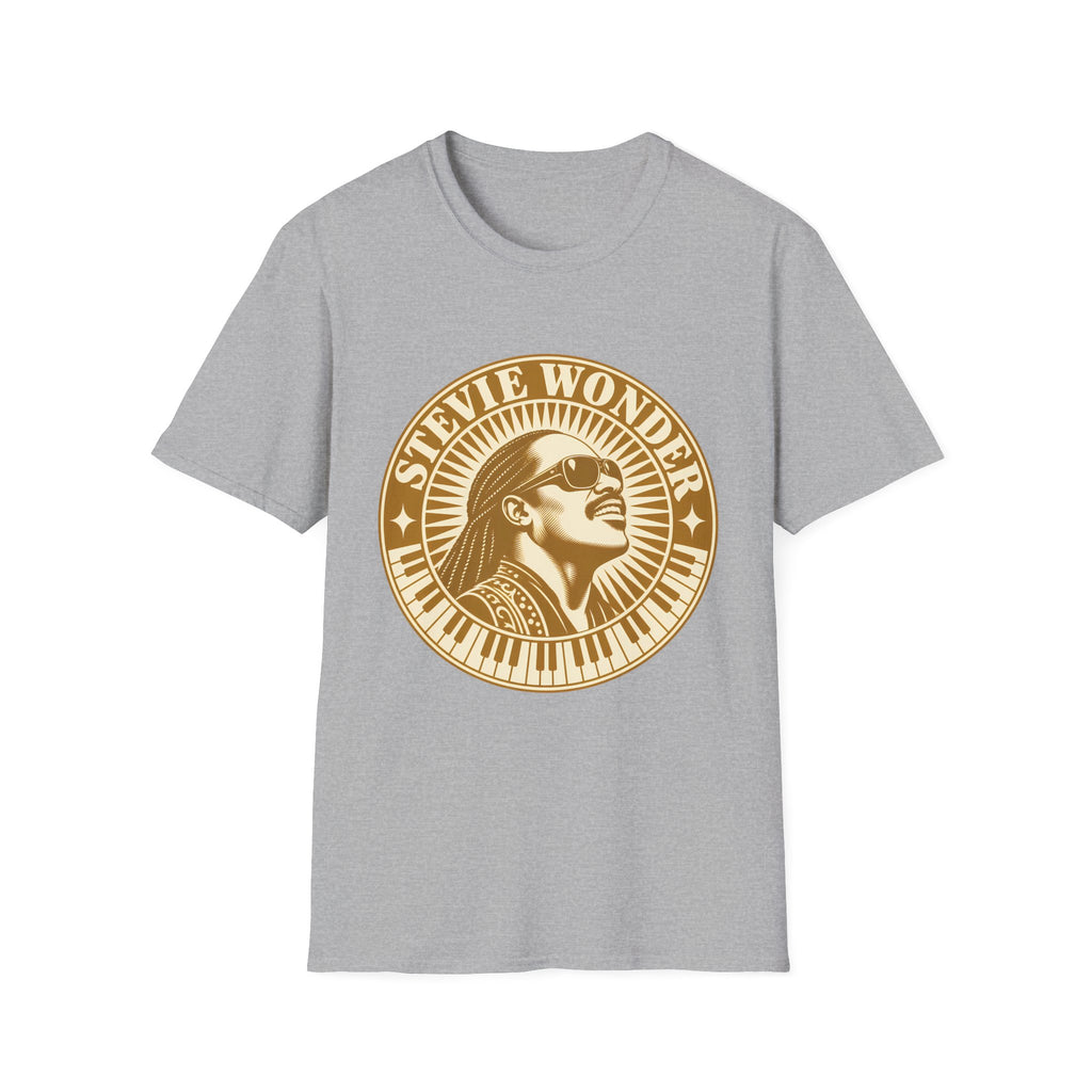 Stevie Wonder Graphic T-Shirt - Vintage Gold Portrait Tee