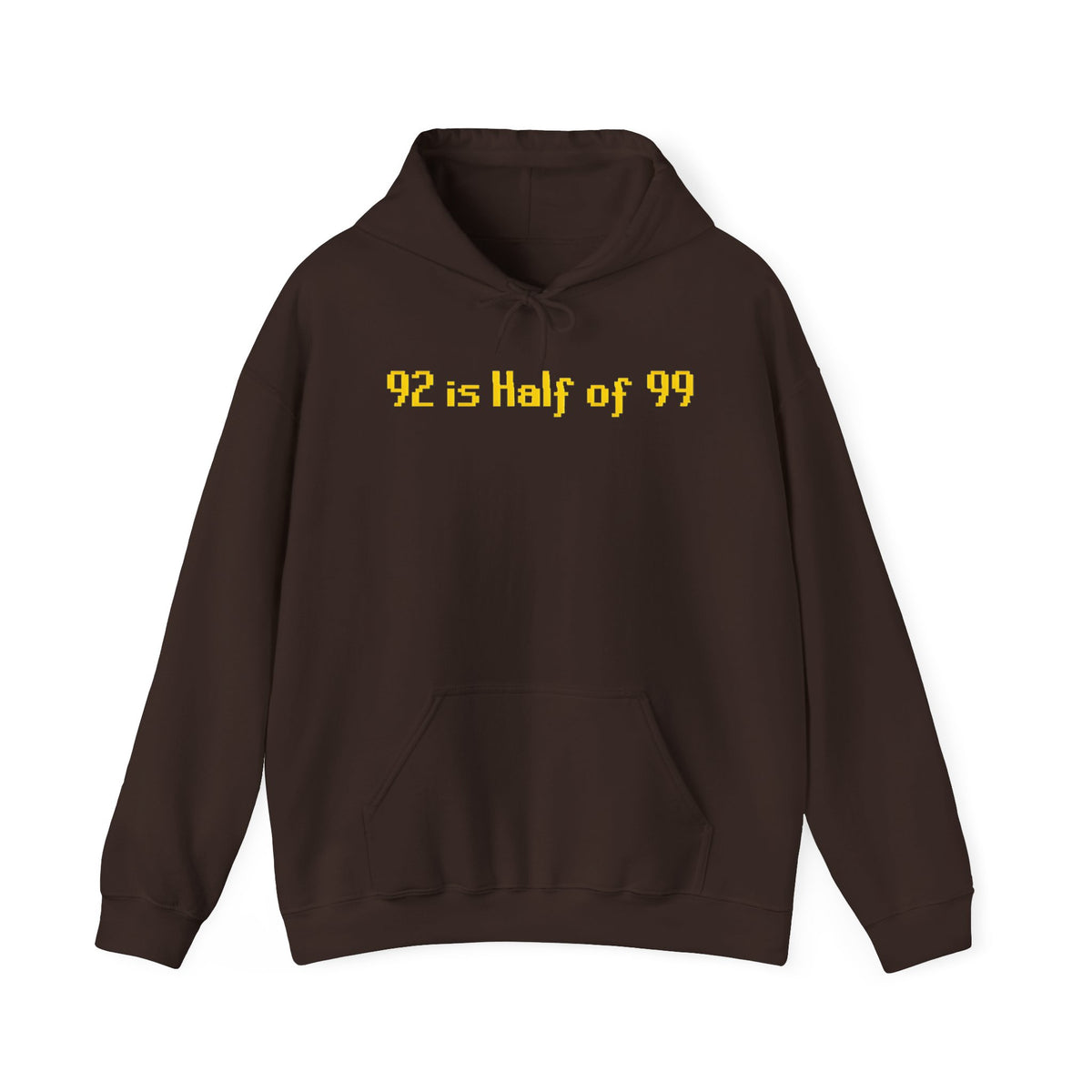 Hoodie "92 Is Half of 99" – Funny Retro Math Graphic Pullover