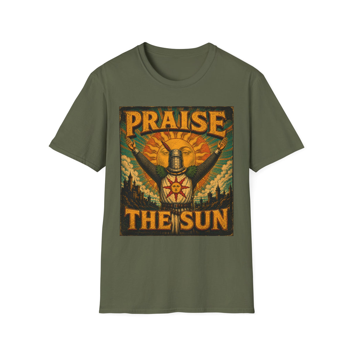 Praise the Sun T-Shirt — Dark Souls-Inspired Gaming Tee