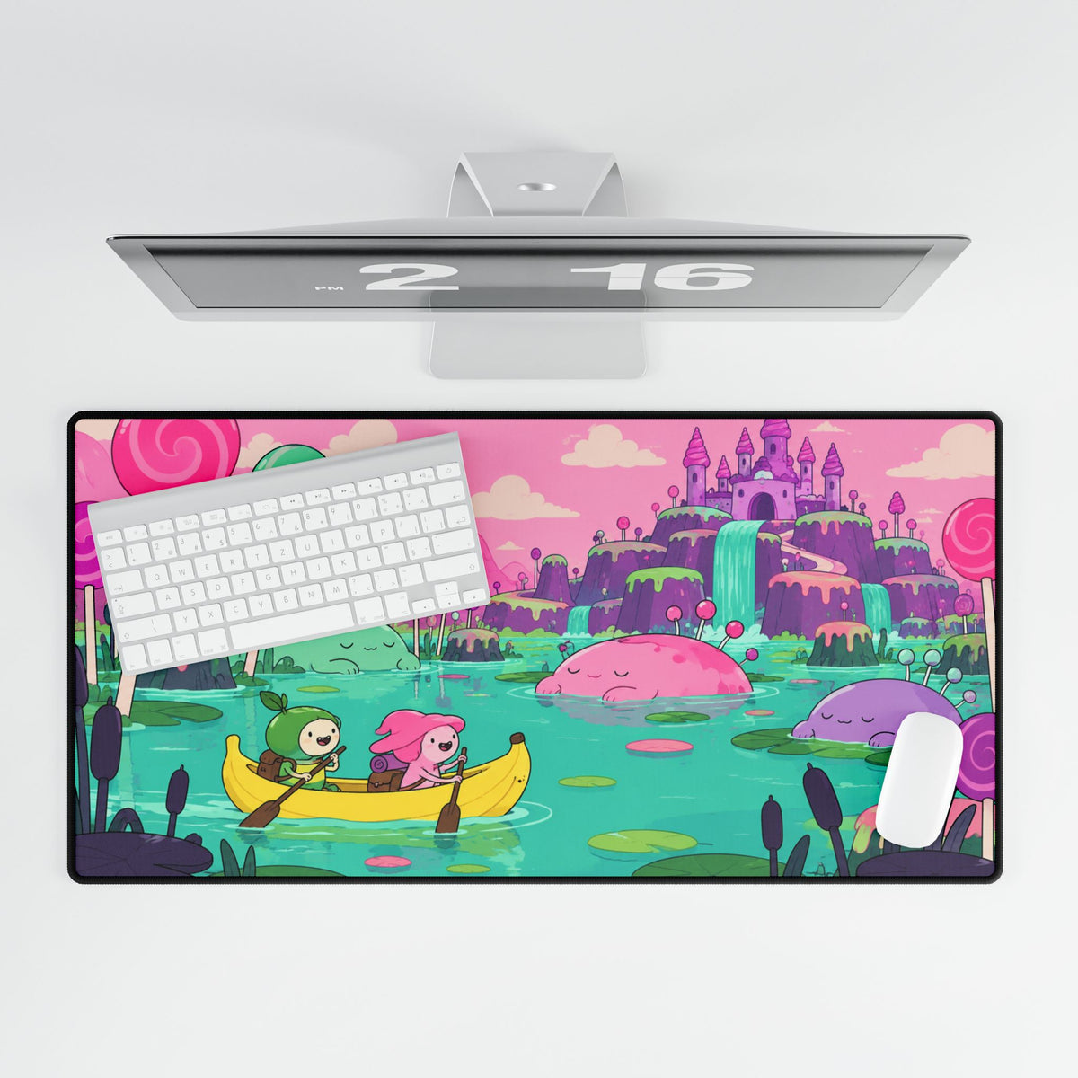 Mouse Mat | Candyland Adventure | Cute Pastel Fantasy Gaming Desk Mat