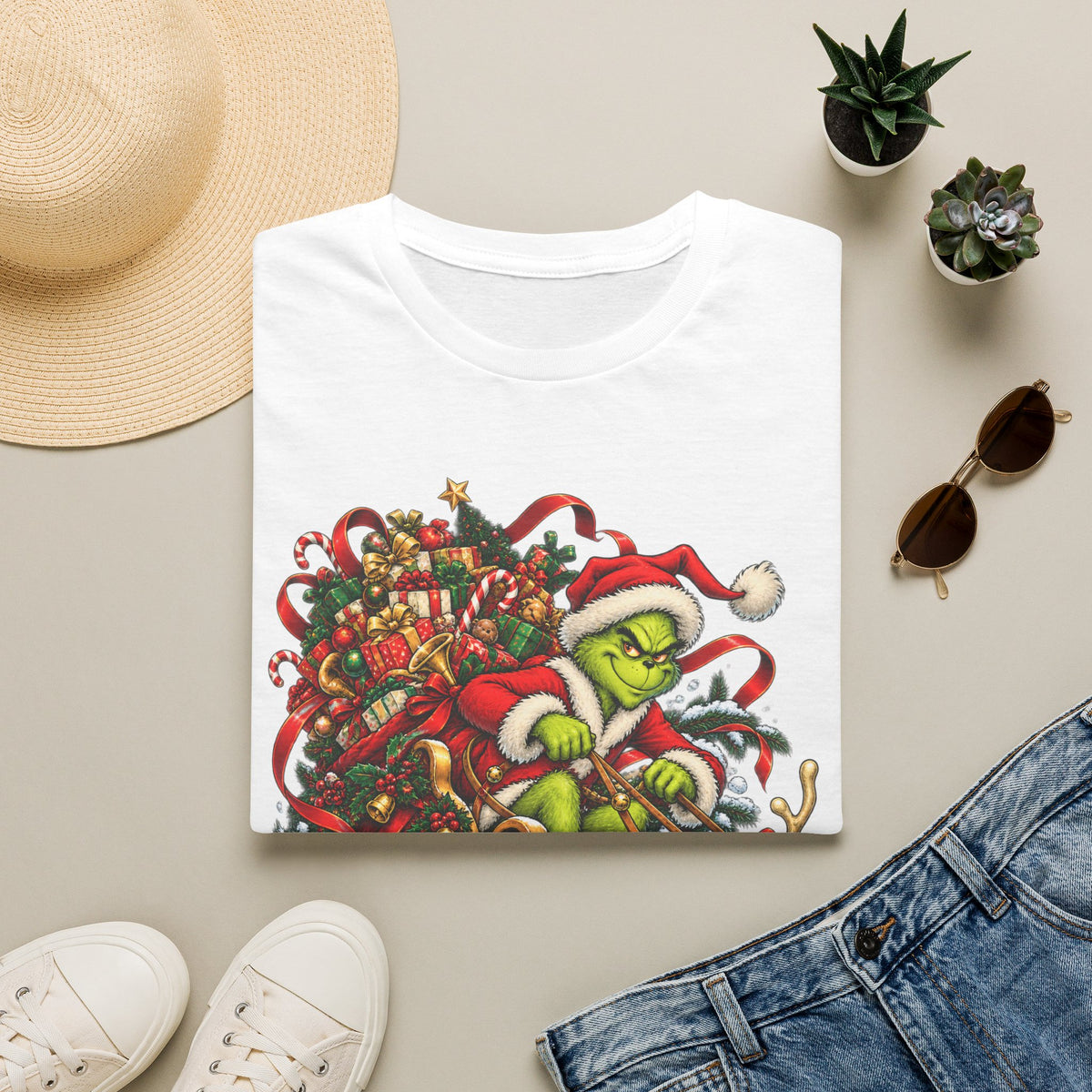 Grinch & Max Sleigh Ride | Funny Christmas T Shirt