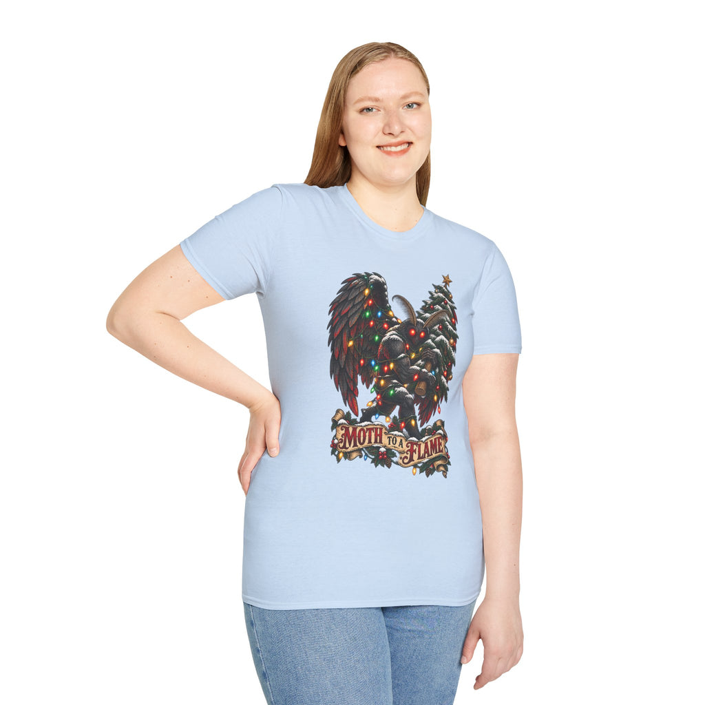 Moth to a Flame | Mothman | Christmas T Shirt