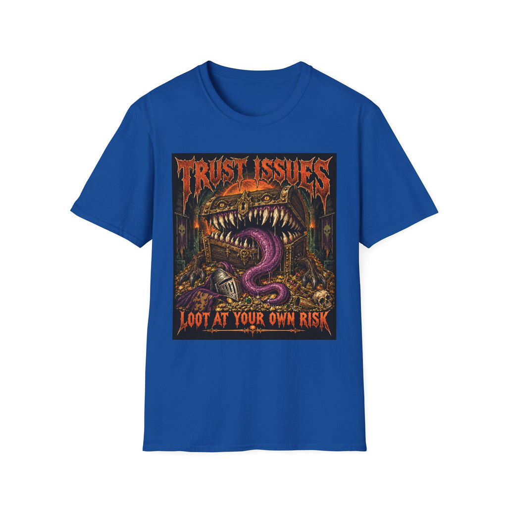 Trust Issues T-Shirt — Gothic Monster Graphic Tee ("Trust Issues" text)