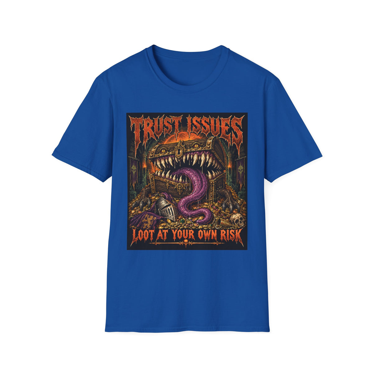 Trust Issues T-Shirt — Gothic Monster Graphic Tee ("Trust Issues" text)