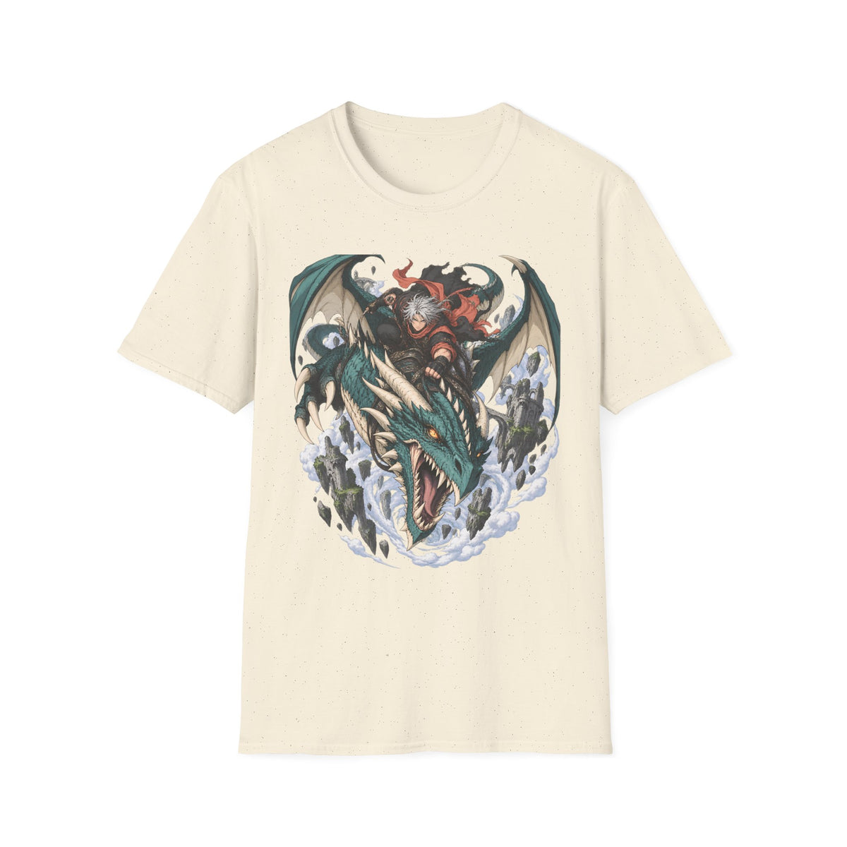 Dragon Rider | Japanese Anime Style Fantasy Sea Serpent T-Shirt