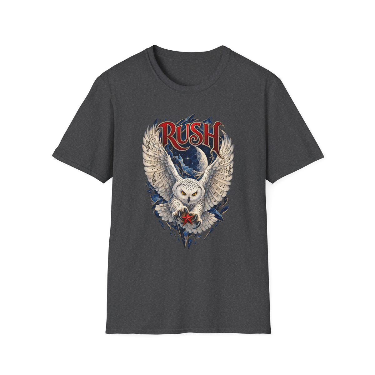 Rush | Fly by Night | Prog Rock | Owl Band Graphic T-Shirt